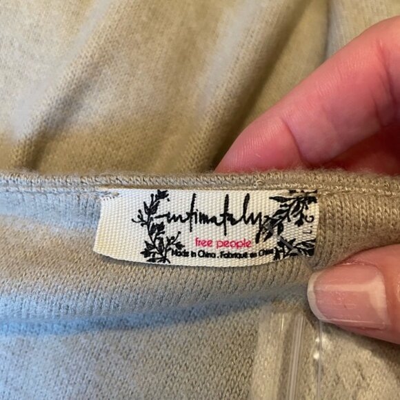 Free People Intimately Khaki Army Jumpsuit Size Large Button Up Slouchy Barrel - Picture 6 of 10